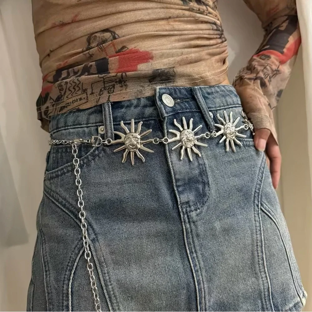 Celestial Waist Sun Chain Belt For Women 43”